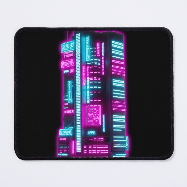 Item preview, Cyberpunk Neon Skyscraper - Futuristic City Skyline Art designed and sold by powersunlight.