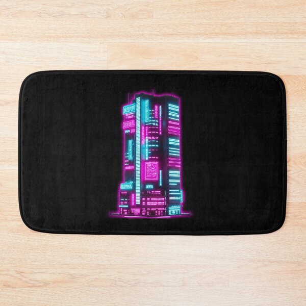 Item preview, Cyberpunk Neon Skyscraper - Futuristic City Skyline Art designed and sold by powersunlight.