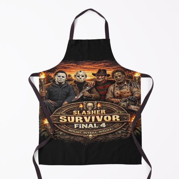 Item preview, Slasher Survivor Final 4 Horror Parody Funny Reality Show Shirt designed and sold by GhostDawgs.
