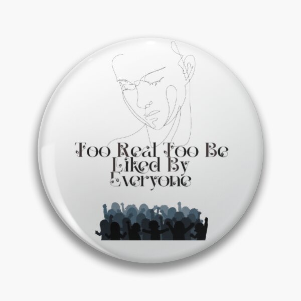 Item preview, Too Real To Be Liked | Minimalist Face & Crowd Silhouette designed and sold by Miheerala.