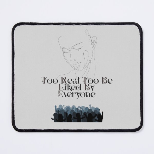 Item preview, Too Real To Be Liked | Minimalist Face & Crowd Silhouette designed and sold by Miheerala.