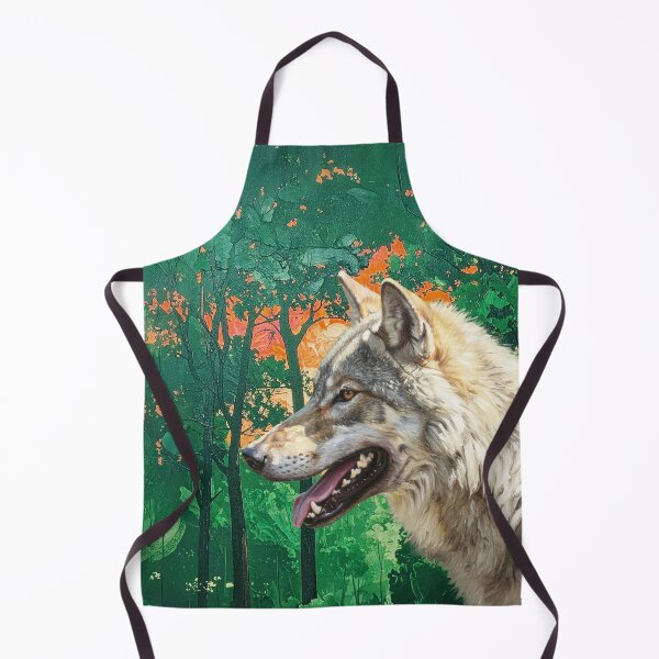 Item preview, Witchy Wolf Art: Emerald Green Forest Spirit Animal designed and sold by chihuahuashower.