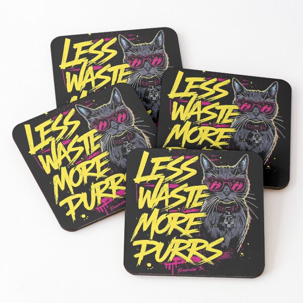 Item preview, Less Waste More Purrs Black Cat Shirt – Funny Eco Cat Graphic Tee, Earth Day Sustainable Gift designed and sold by MEAW MEAW RISKY CAT.