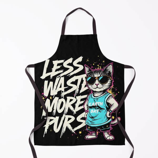 Item preview, Less Waste More Purrs Cat Shirt – Earth Day Eco Cat Lover T-Shirt, Save Earth Funny Cat Tee designed and sold by MEAW MEAW RISKY CAT.