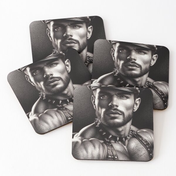 Item preview, Gay Leather Bar Breathless Defiant Currency Tom of Finland Tribute Gay Pride Graphic Design designed and sold by ItsAKinkThing.