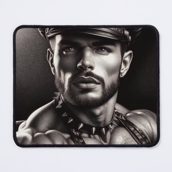 Item preview, Gay Leather Bar Breathless Defiant Currency Tom of Finland Tribute Gay Pride Graphic Design designed and sold by ItsAKinkThing.