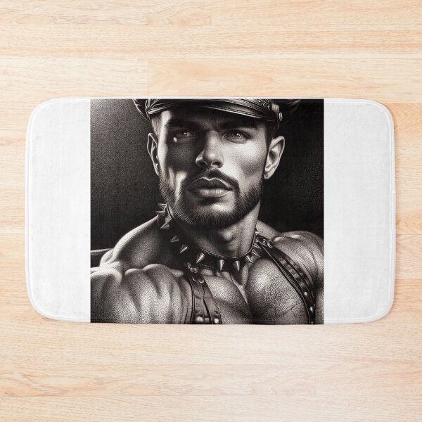 Item preview, Gay Leather Bar Breathless Defiant Currency Tom of Finland Tribute Gay Pride Graphic Design designed and sold by ItsAKinkThing.