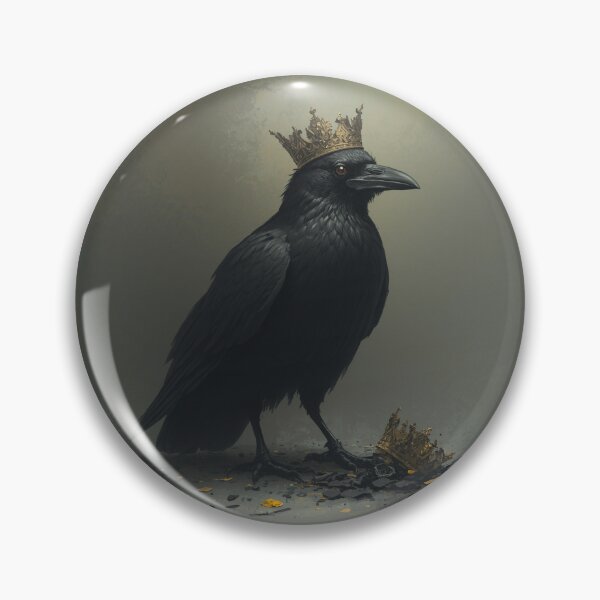 Item preview, Crowned Raven Broken Crown Dark Gothic Art designed and sold by GraveyardGlam.