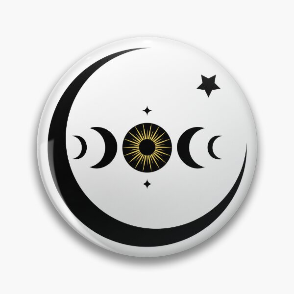 Item preview, Moon Phase Boho Design – Celestial Sun & Crescent Moon Minimal Mystic Art designed and sold by eachside-nik.