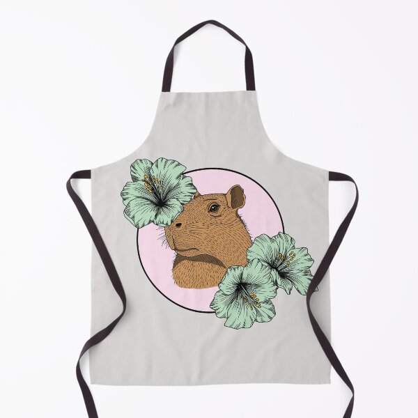 Item preview, Minimalistic capybara with flowers designed and sold by Pamelarts.