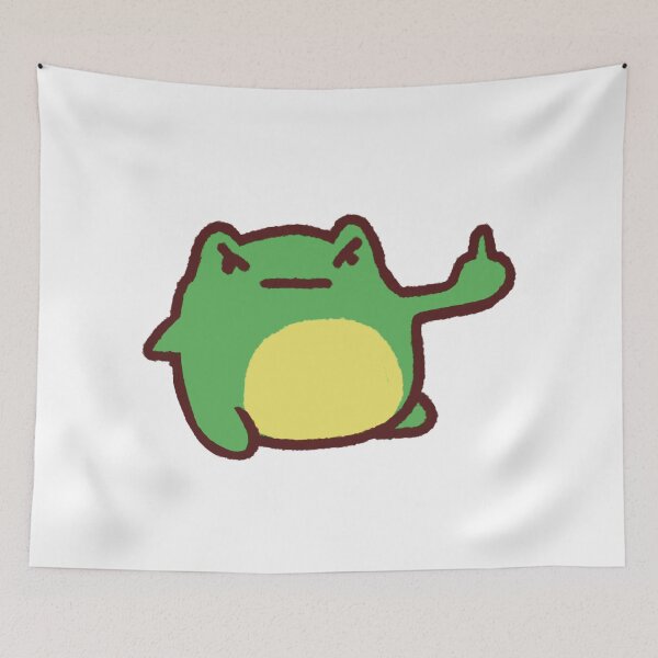 Item preview, Rude Grumpy Frog Middle Finger Funny Attitude Toad designed and sold by Frog_Lover.