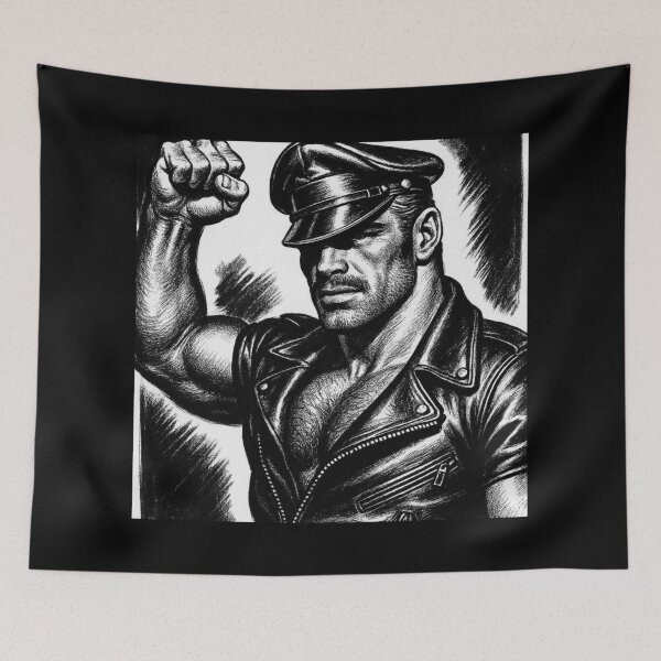 Item preview, Vintage Leather Legends Berlin Bikers Victorious Tom of Finland Tribute Graphic Design designed and sold by ItsAKinkThing.