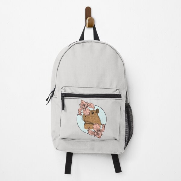 Item preview, Minimalistic capybara with flowers designed and sold by Pamelarts.