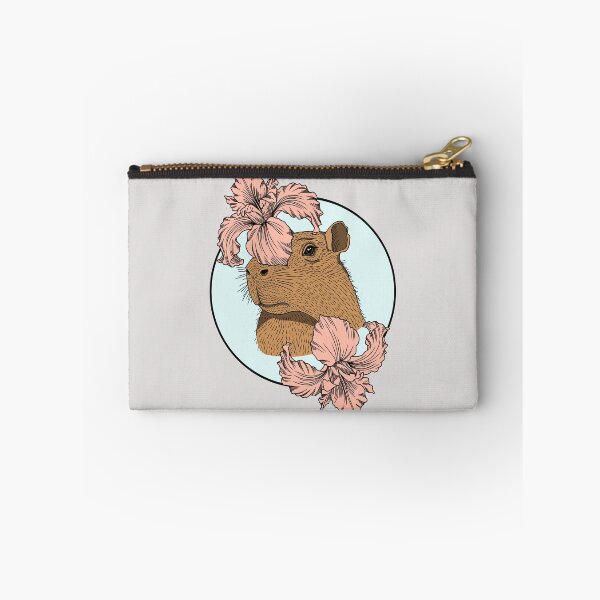 Item preview, Minimalistic capybara with flowers designed and sold by Pamelarts.