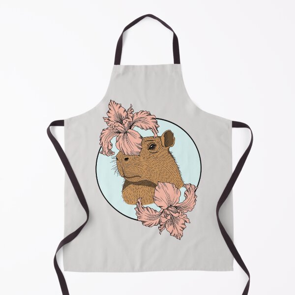 Item preview, Minimalistic capybara with flowers designed and sold by Pamelarts.