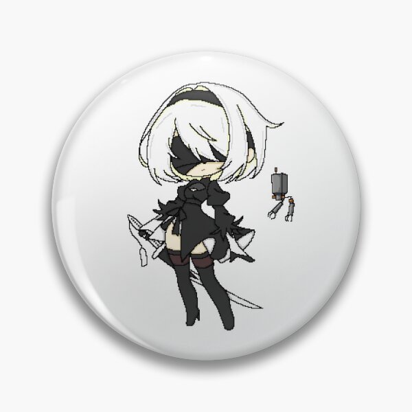 Item preview, YoRHa 2B Nier:Automata chibi pixel-art designed and sold by MiloBoo.