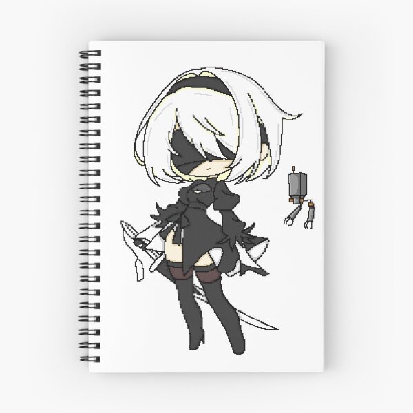 Item preview, YoRHa 2B Nier:Automata chibi pixel-art designed and sold by MiloBoo.