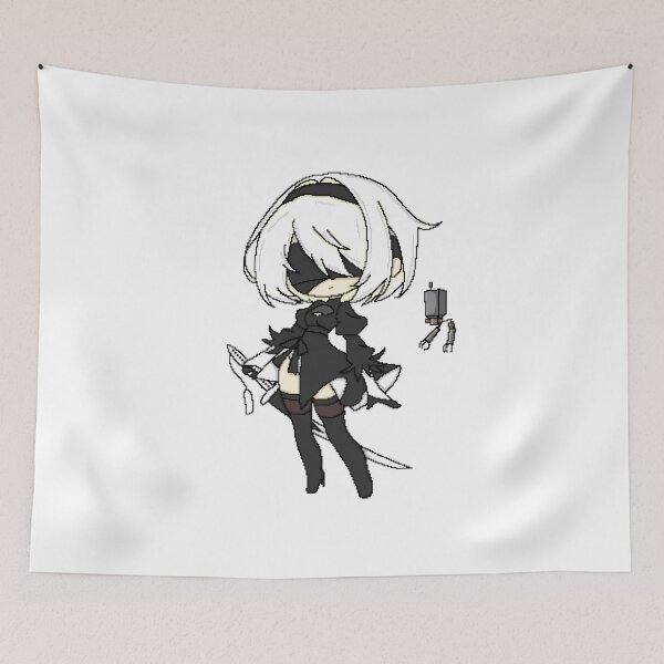 Item preview, YoRHa 2B Nier:Automata chibi pixel-art designed and sold by MiloBoo.
