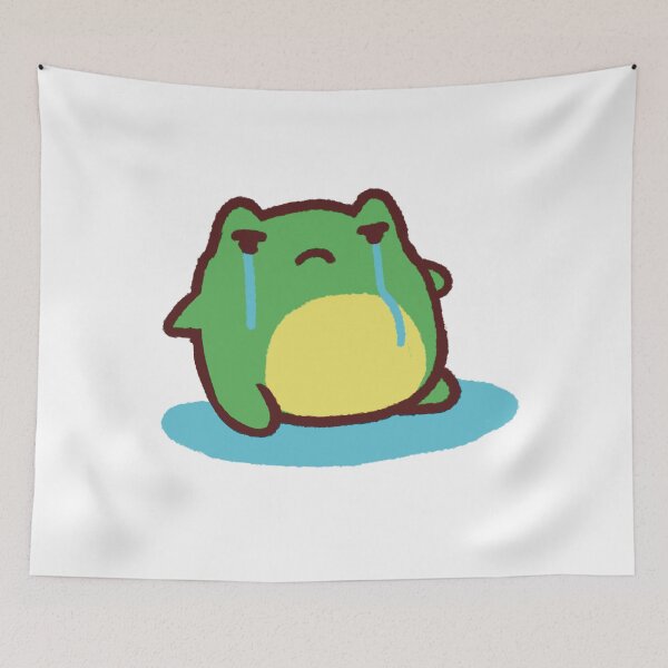 Item preview, Sad Crying Frog Sitting in Puddle of Tears designed and sold by Frog_Lover.