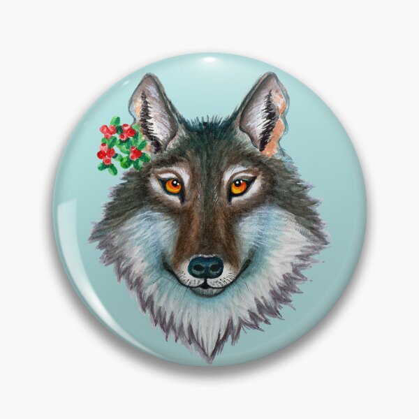 Item preview, Grey Wolf and Lingonberry designed and sold by Ivy Lily Art.