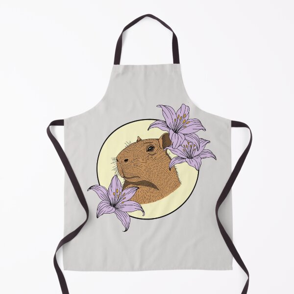 Item preview, Minimalistic capybara with flowers designed and sold by Pamelarts.