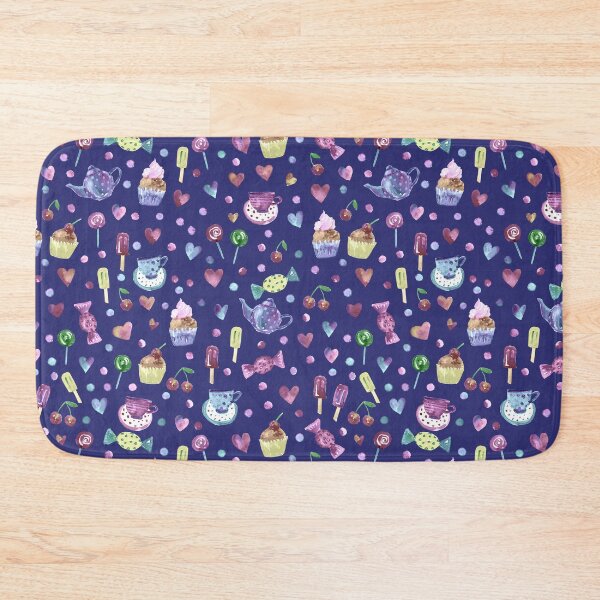 Item preview, Spring pattern with sweets and hearts on dark designed and sold by bokasin.
