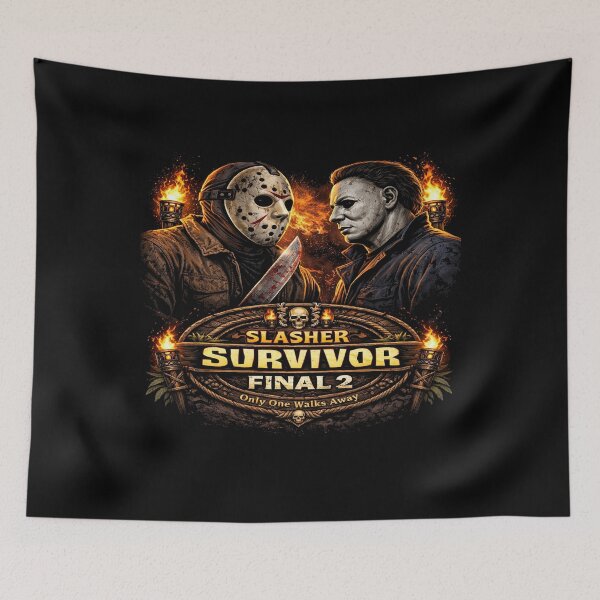 Item preview, Slasher Survivor Final 2 Horror Parody Funny Showdown Shirt designed and sold by GhostDawgs.