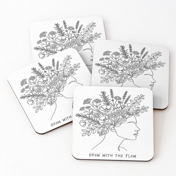Item preview, Minimalist Plant Head Woman Art Print, Woman With Flower Head Print, Line Drawing Woman Grow With The Flow designed and sold by STURNIOLO55.