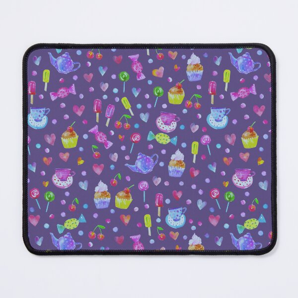 Item preview, Spring pattern with sweets and hearts on purple designed and sold by bokasin.