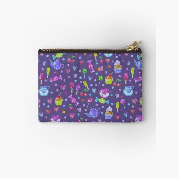 Item preview, Spring pattern with sweets and hearts on purple designed and sold by bokasin.