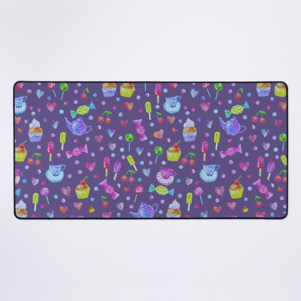 Item preview, Spring pattern with sweets and hearts on purple designed and sold by bokasin.