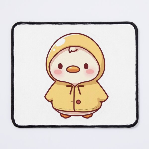 Item preview, Cute Rainy Duck Sticker – Kawaii Yellow Duck in Raincoat, Cozy Aesthetic Animal Design designed and sold by GozdeSoftChaos.