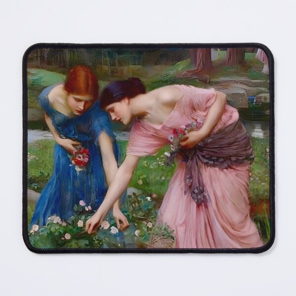 Item preview, Pre-Raphaelite Floral Maidens Art | Romantic Cottagecore Women Gathering Flowers | Vintage Dreamy Aesthetic designed and sold by EmiliaBassano.