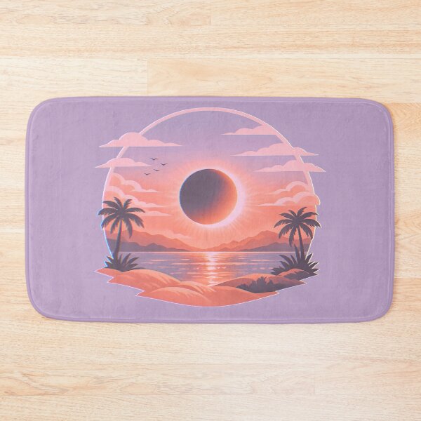 Item preview, Sunset with eclipse, aesthetic design with soft colors designed and sold by Moonshroomarts.