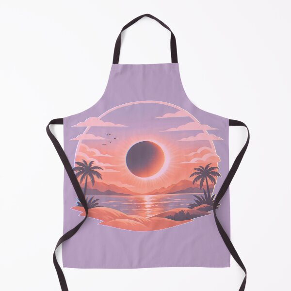 Item preview, Sunset with eclipse, aesthetic design with soft colors designed and sold by Moonshroomarts.