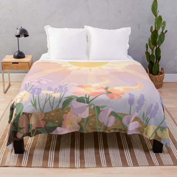 Item preview, Dreamy Pastel Flower Garden at Sunrise - Aesthetic Floral Illustration designed and sold by MCV-Designs.