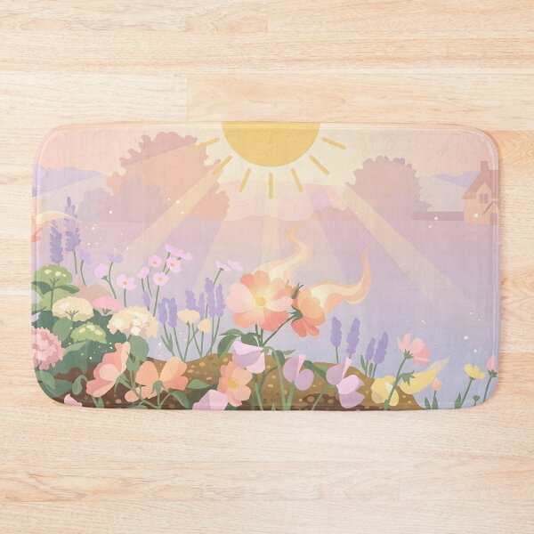 Item preview, Dreamy Pastel Flower Garden at Sunrise - Aesthetic Floral Illustration designed and sold by MCV-Designs.
