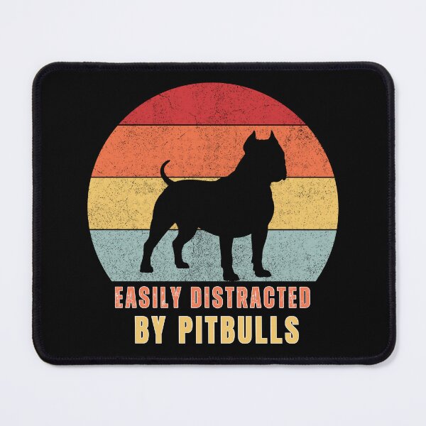 Item preview, Easily Distracted By Pitbulls Funny Dog Lover Vintage Sunset Pitbull Shirt designed and sold by Negisandeep studio.