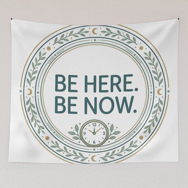Item preview, present moment, be here, be now, mindset shift, positive vibes designed and sold by TrueArtVibes.