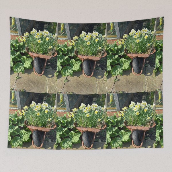 Item preview, Rusty Wheelbarrow full of Flowering Daffodils designed and sold by Violaman.