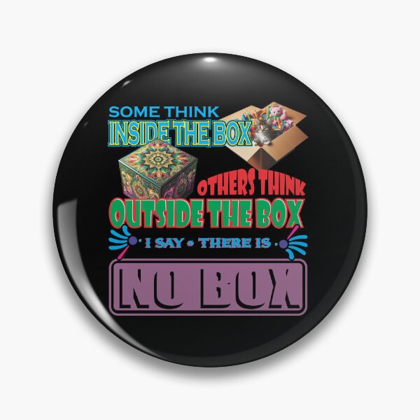 Item preview, No Box Thinking – Creative Mindset Quote Illustration designed and sold by White Buffalo Art.