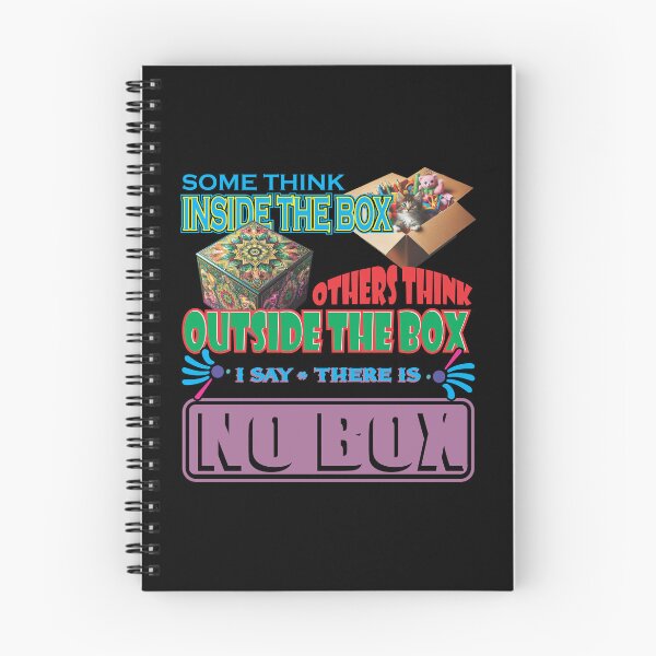 Item preview, No Box Thinking – Creative Mindset Quote Illustration designed and sold by White Buffalo Art.