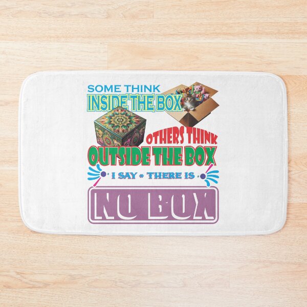 Item preview, No Box Thinking – Creative Mindset Quote Illustration designed and sold by White Buffalo Art.