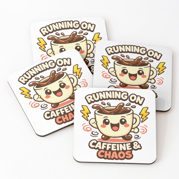 Item preview, Running on Caffeine & Chaos – Funny Coffee Lover Humor Design designed and sold by rushaib.