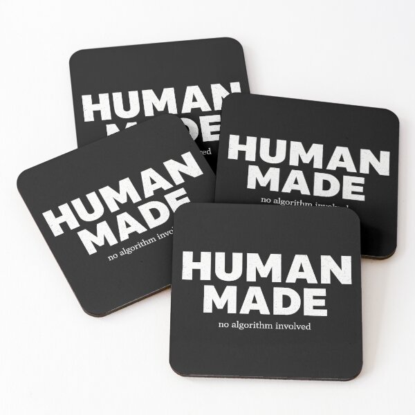 Item preview, Human Made No Algorithm Minimalist Design designed and sold by Retr0Tshirts.