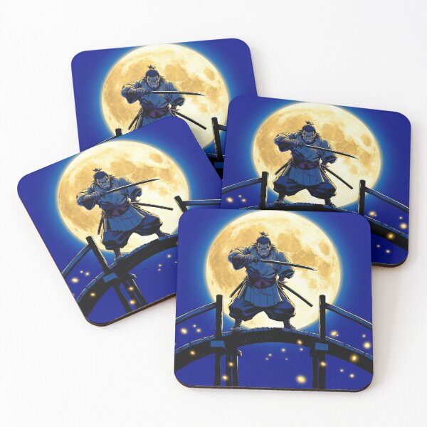 Item preview, Moonlit Bridge Samurai designed and sold by Tee-Tribu.