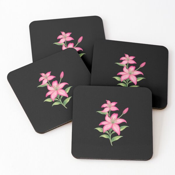 Item preview, Pink Lilies Floral Botanical Illustration designed and sold by Verdaire.