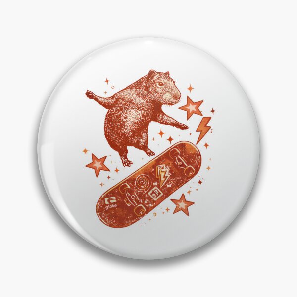 Item preview, Skateboard Capybara Y2K 90s Style designed and sold by Blok45.