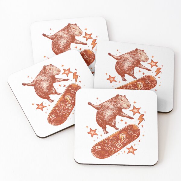 Item preview, Skateboard Capybara Y2K 90s Style designed and sold by Blok45.