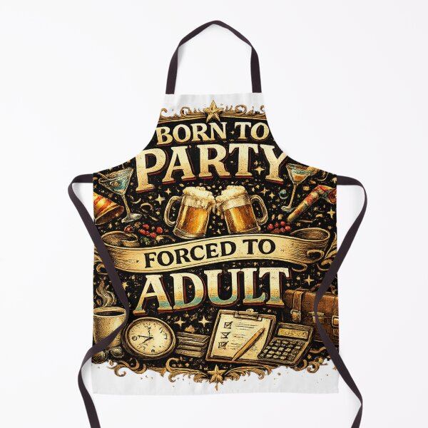 Item preview, Born to Party Forced to Adult Funny Party Quote designed and sold by CLOUTKULT.